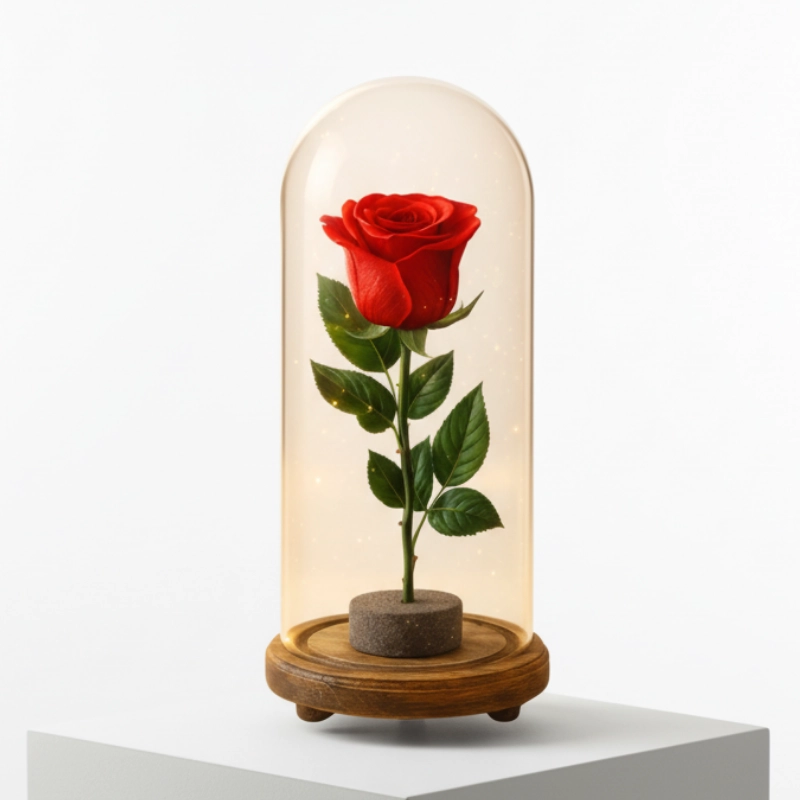 Preserved Red Rose Dome